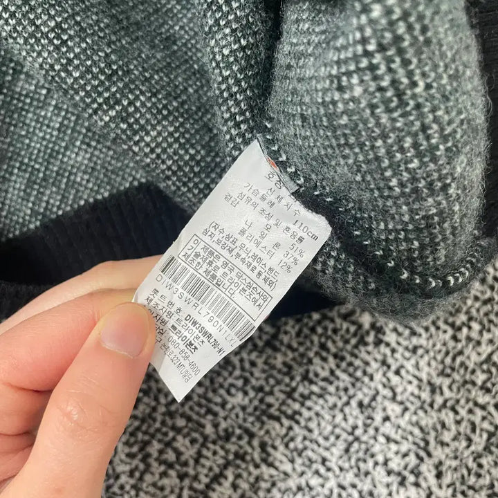 [BUNJANG] Daks Check Wool Knit Sweater / 빈티지9. 닥스 체크 울 니트 스웨터 그린 블랙 배색