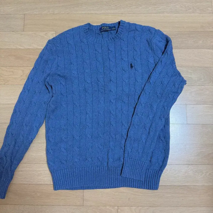 [BUNJANG] Polo Ralph Lauren Cable Knit Sweater / 폴로 랄프로렌 케이블 니트 블루