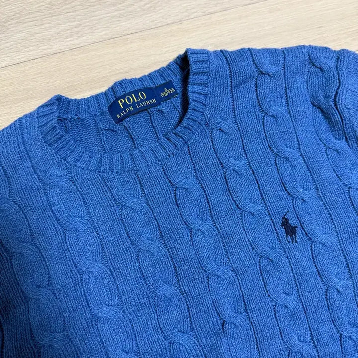[BUNJANG] Polo Ralph Lauren Cable Knit Sweater / 폴로 랄프로렌 케이블 니트 블루