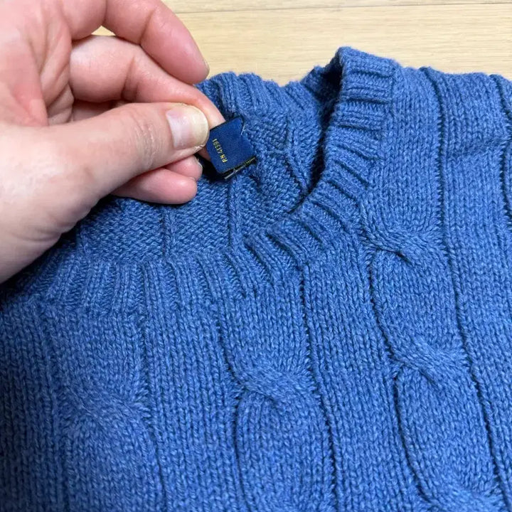 [BUNJANG] Polo Ralph Lauren Cable Knit Sweater / 폴로 랄프로렌 케이블 니트 블루