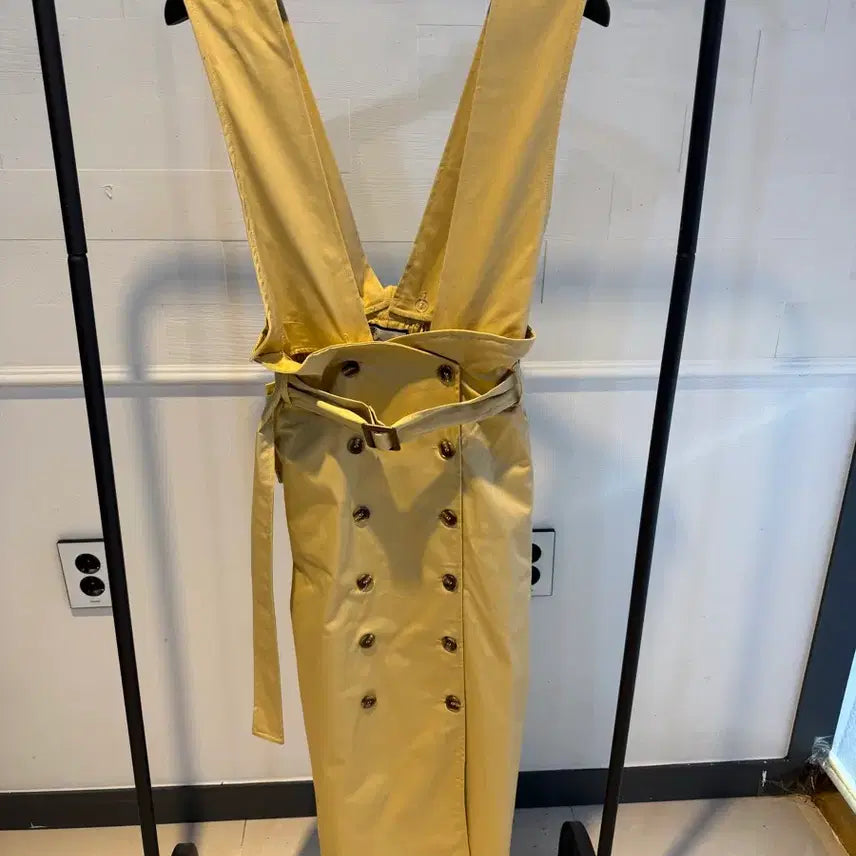 [BUNJANG] Beige Trench Style Long Dress / 베이지 트렌치 스타일 원피스