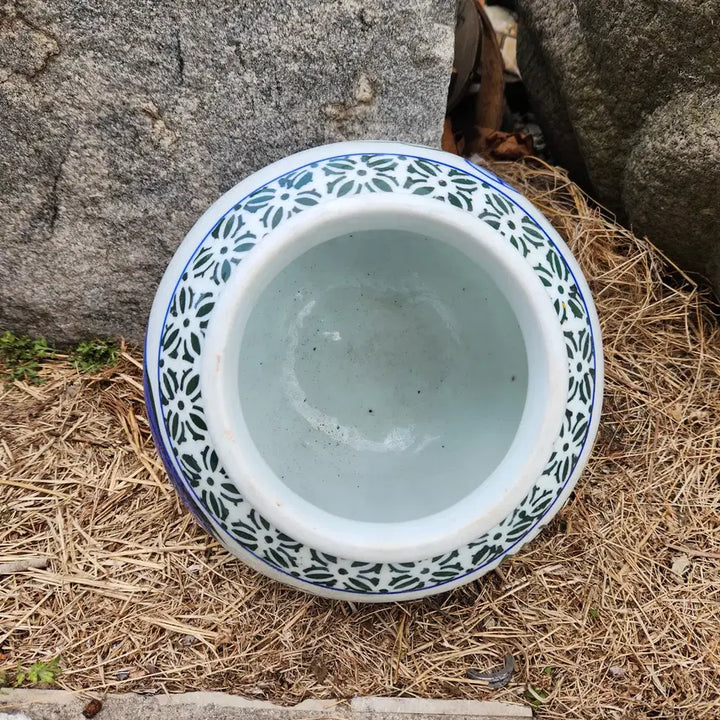 [BUNJANG] Celadon Porcelain Peony Jar / 외사기 목단항아리