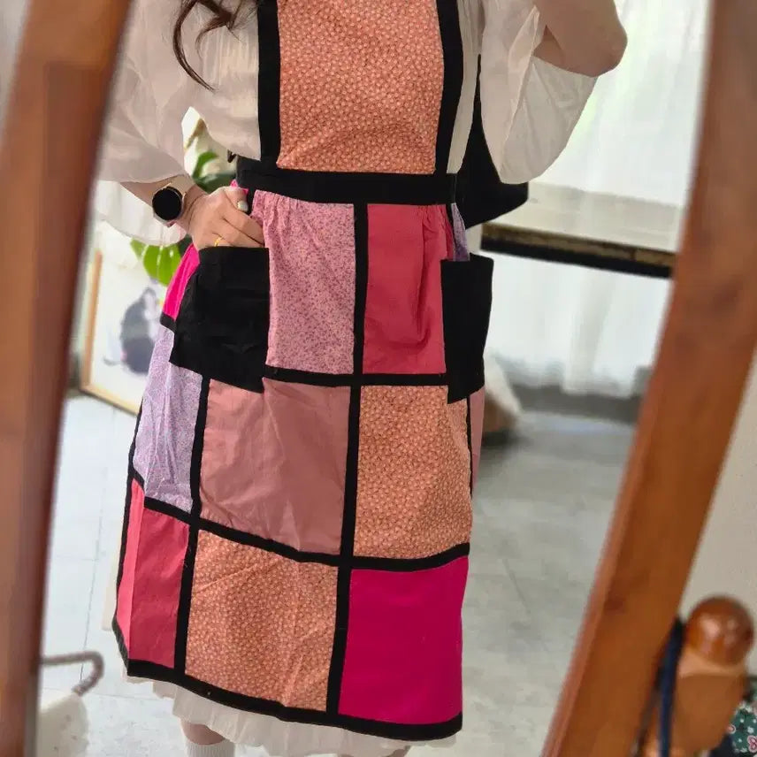 [BUNJANG] Patchwork Vintage Apron / 패치워크 에이프런 앞치마 빈티지 스타일