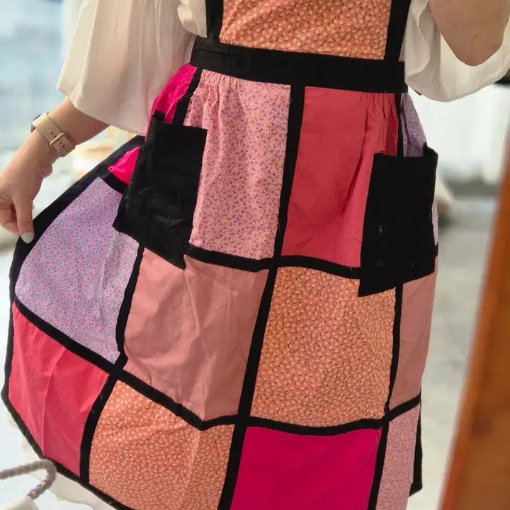 [BUNJANG] Patchwork Vintage Apron / 패치워크 에이프런 앞치마 빈티지 스타일