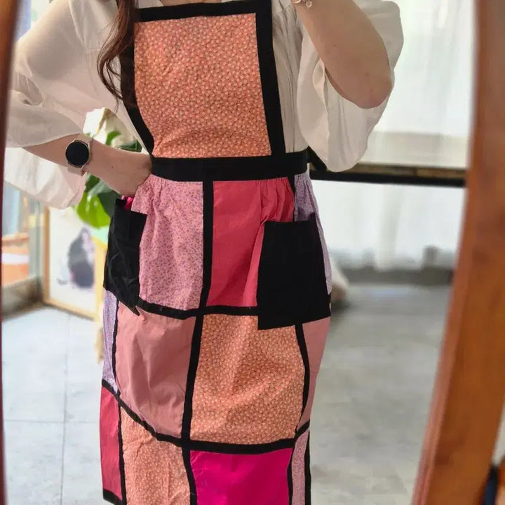 [BUNJANG] Patchwork Vintage Apron / 패치워크 에이프런 앞치마 빈티지 스타일