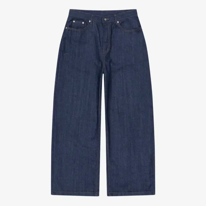 [BUNJANG] A.KAM Leather Patch Denim Pants Blue Size 1 / 아캄 레더 패치 데님 팬츠 블루 1사이즈