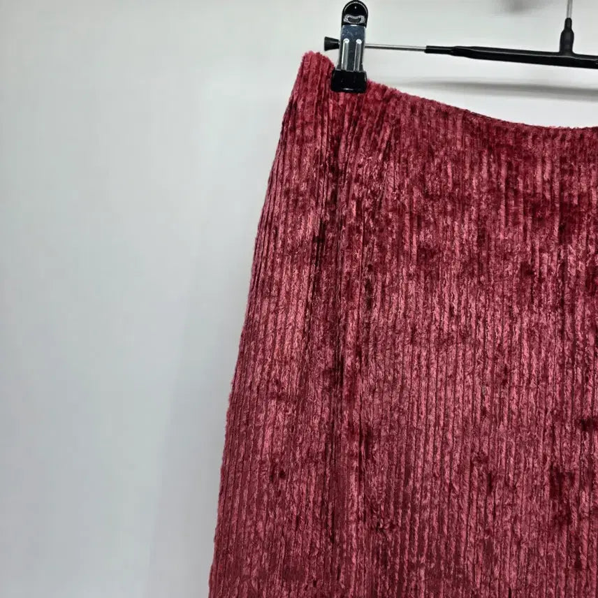 [BUNJANG] Demi-Luxe BEAMS Velvet Pleated Long Skirt / Demi-Luxe 벨벳 롱 스커트 38 [B50153]
