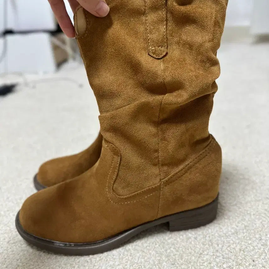 [BUNJANG] Suede Brown Boots / 스웨이드 브라운 부츠