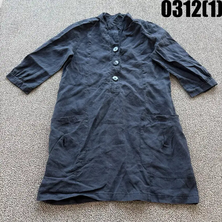 [SOLD OUT] 린넨 블랙 반팔 S