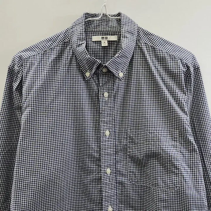 [BUNJANG] UNIQLO Vintage Basic Check Regular Shirt M / UNIQLO 유니클로 빈티지 베이직 잔체크 레귤러 셔츠 M