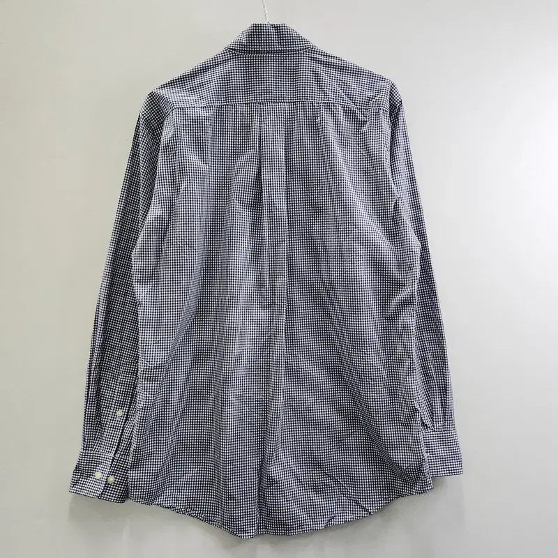 [BUNJANG] UNIQLO Vintage Basic Check Regular Shirt M / UNIQLO 유니클로 빈티지 베이직 잔체크 레귤러 셔츠 M