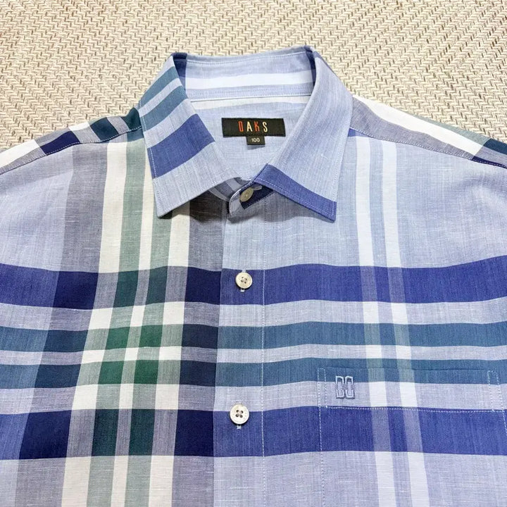 [BUNJANG] Daks Linen Check Shirt / (100)닥스 체크 린넨셔츠