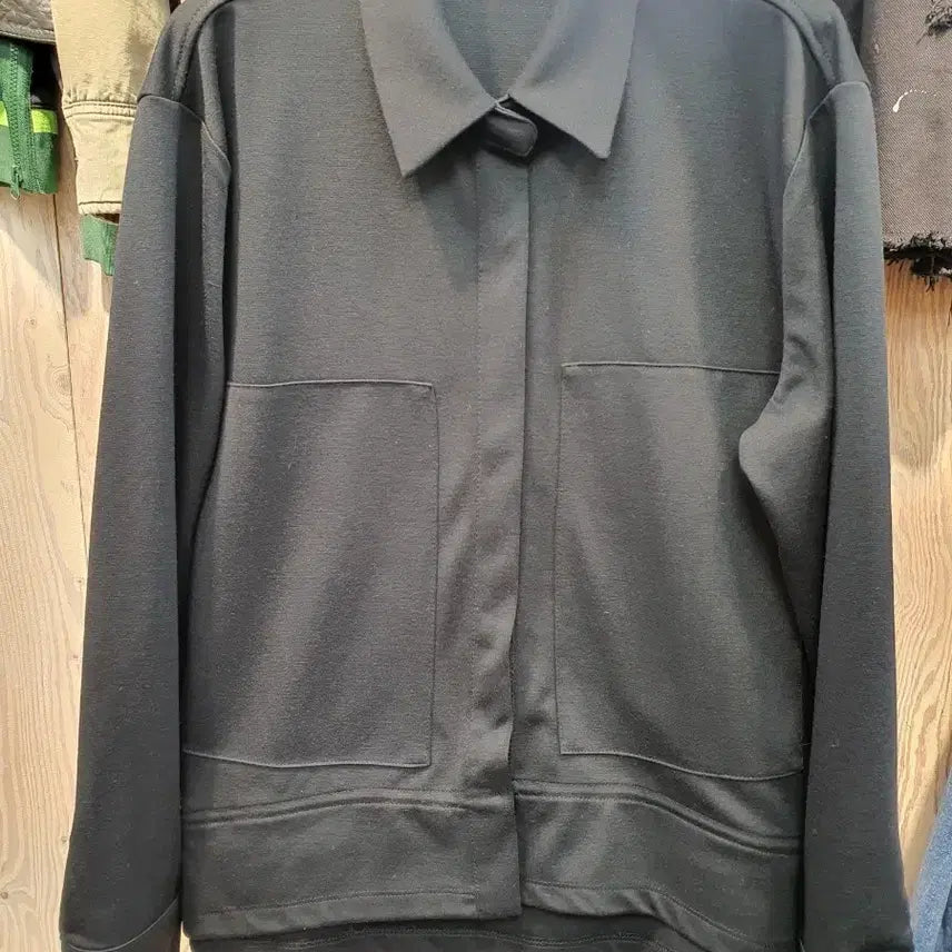 [BUNJANG] VW Vera Wang Hidden Button String Shirt Jacket / [66] 베라왕 VW 히든버튼 스트링 셔츠 자켓 (셔켓)
