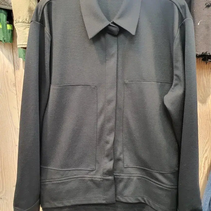 [BUNJANG] VW Vera Wang Hidden Button String Shirt Jacket / [66] 베라왕 VW 히든버튼 스트링 셔츠 자켓 (셔켓)