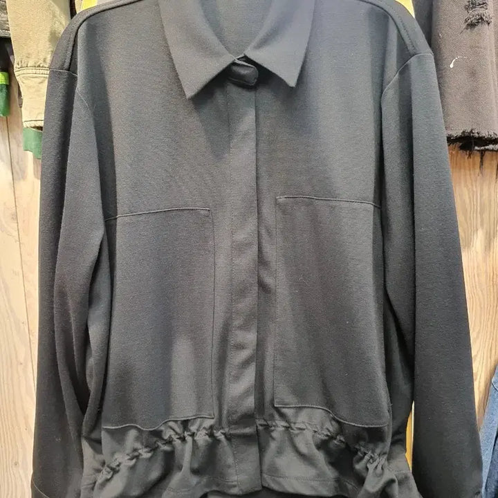 [BUNJANG] VW Vera Wang Hidden Button String Shirt Jacket / [66] 베라왕 VW 히든버튼 스트링 셔츠 자켓 (셔켓)