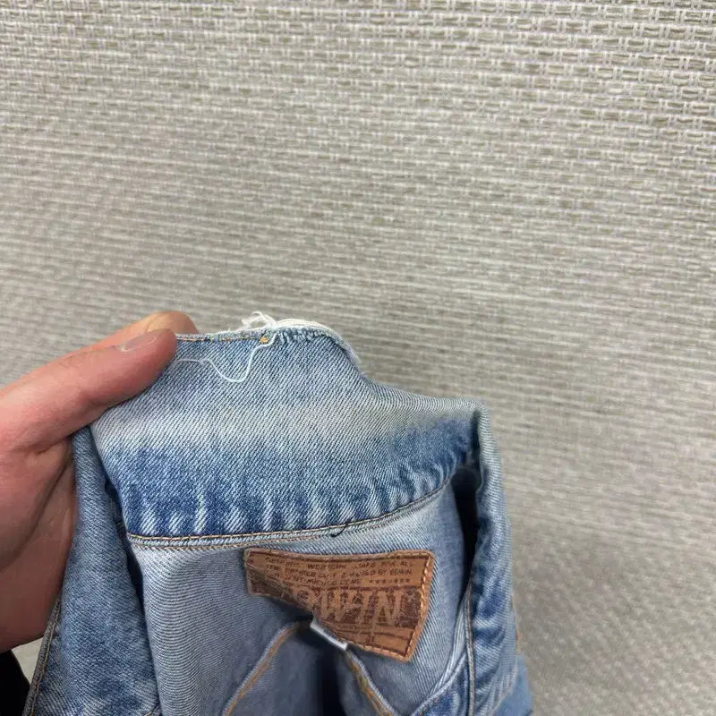 [BUNJANG] Edwin Japan Orange Tab Denim Jacket / 에드윈 재팬 트러커 오렌지탭 청자켓 데님자켓 100 95 A07387