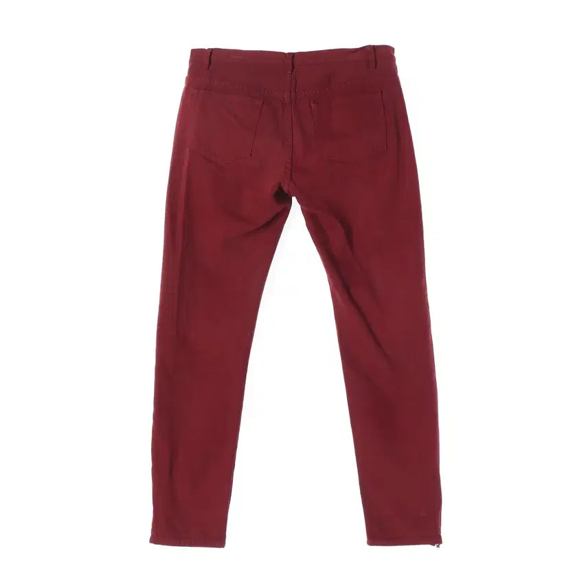 [BUNJANG] APC Chino Denim Pants Red / 아페쎄 APC 밑단 지퍼 치노 데님 팬츠 레드