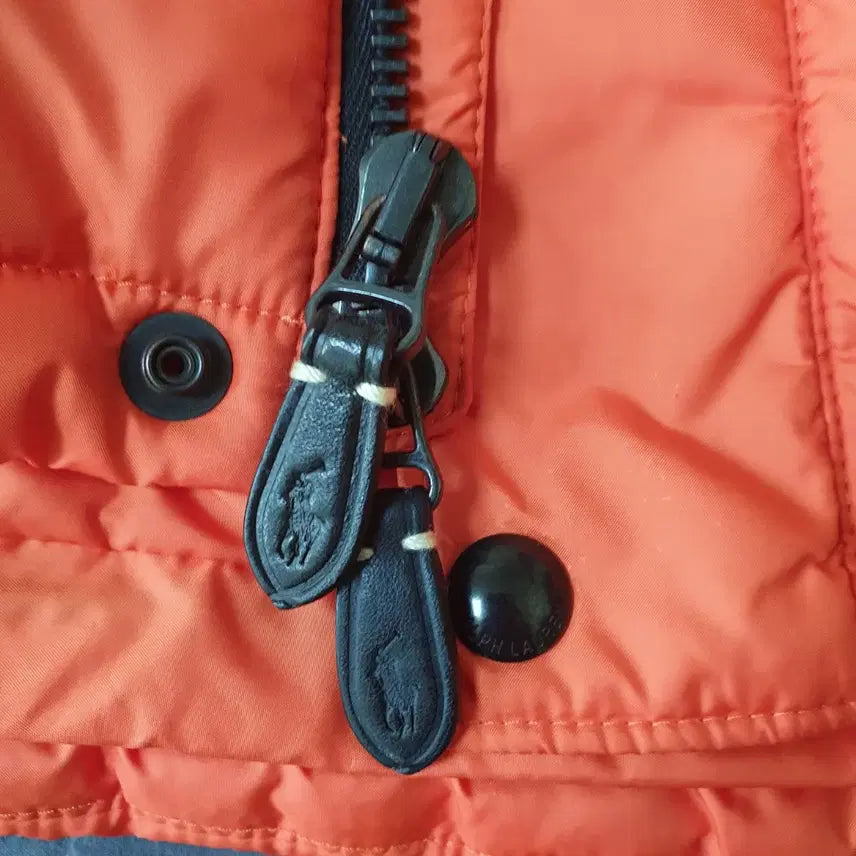 [BUNJANG] Polo Ralph Lauren Orange Padded Vest / 폴로 랄프로렌 오렌지 패딩 조끼