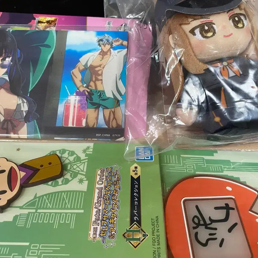 [BUNJANG] Fate/Grand Order Hakuno &amp; Tlaloc &amp; Percival Bundle Set / 페이트 그랜드 오더 페그오 쿠지 하쿠노 인형, 틀랄록 퍼시벌 엽서