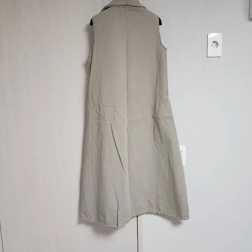 [BUNJANG] Khaki Sleeveless Long Dress / 카키색 민소매 롱 원피스