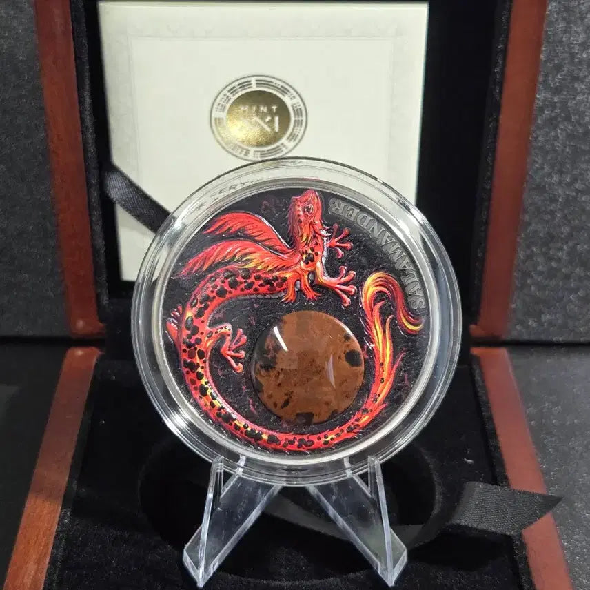 [BUNJANG] Ghana Salamander Dragon Commemorative 2 oz Silver Coin / 가나 샐러맨더 드래곤 기념 2온스