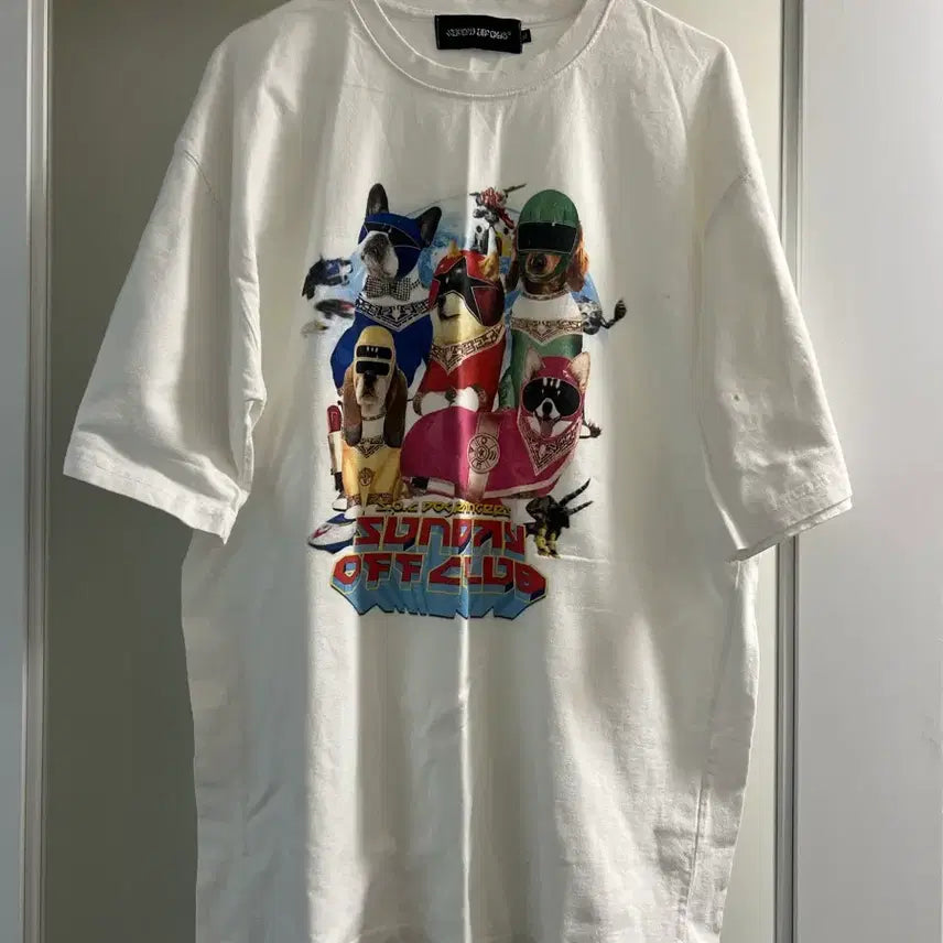 [BUNJANG] Sunday Off Club Short Sleeve T-shirt / 선데이오프클럽 반팔티 화이트 L