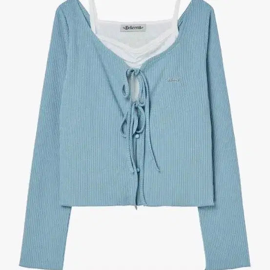 [BUNJANG] Delipercent Tutu String Sleeveless Cardigan Set, Sky Blue / 새상품) 델리피센트 투투 스트링 나시가디건 세트 스카이블루 하늘색