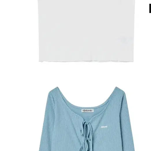 [BUNJANG] Delipercent Tutu String Sleeveless Cardigan Set, Sky Blue / 새상품) 델리피센트 투투 스트링 나시가디건 세트 스카이블루 하늘색