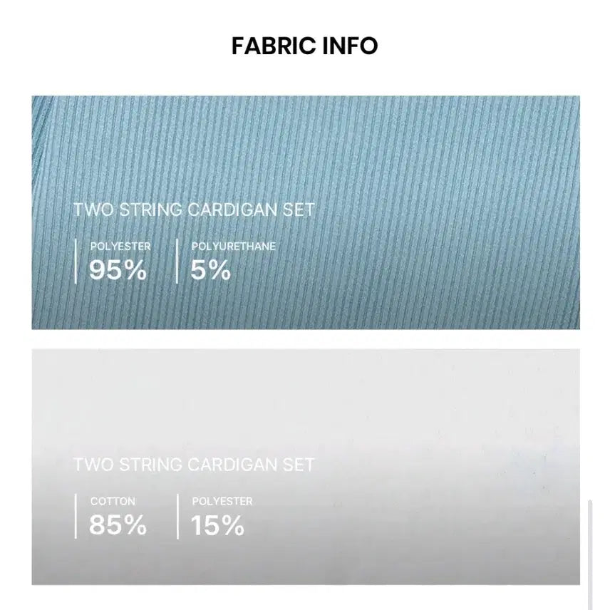 [BUNJANG] Delipercent Tutu String Sleeveless Cardigan Set, Sky Blue / 새상품) 델리피센트 투투 스트링 나시가디건 세트 스카이블루 하늘색