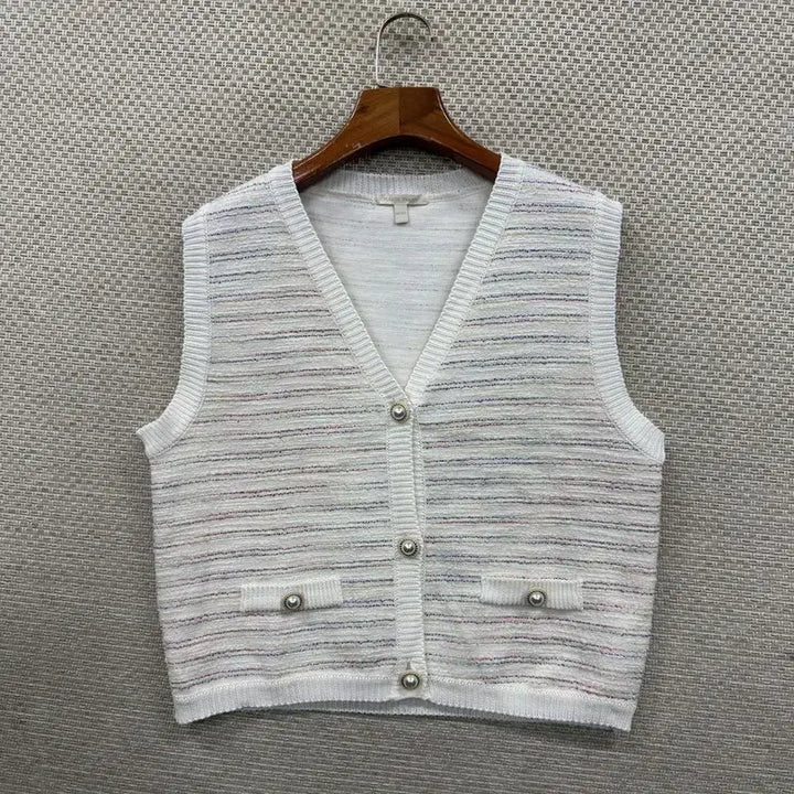 [BUNJANG] Plastic Island Casual Knit Vest / 플라스틱아일랜드 캐주얼 니트 조끼 F M13556