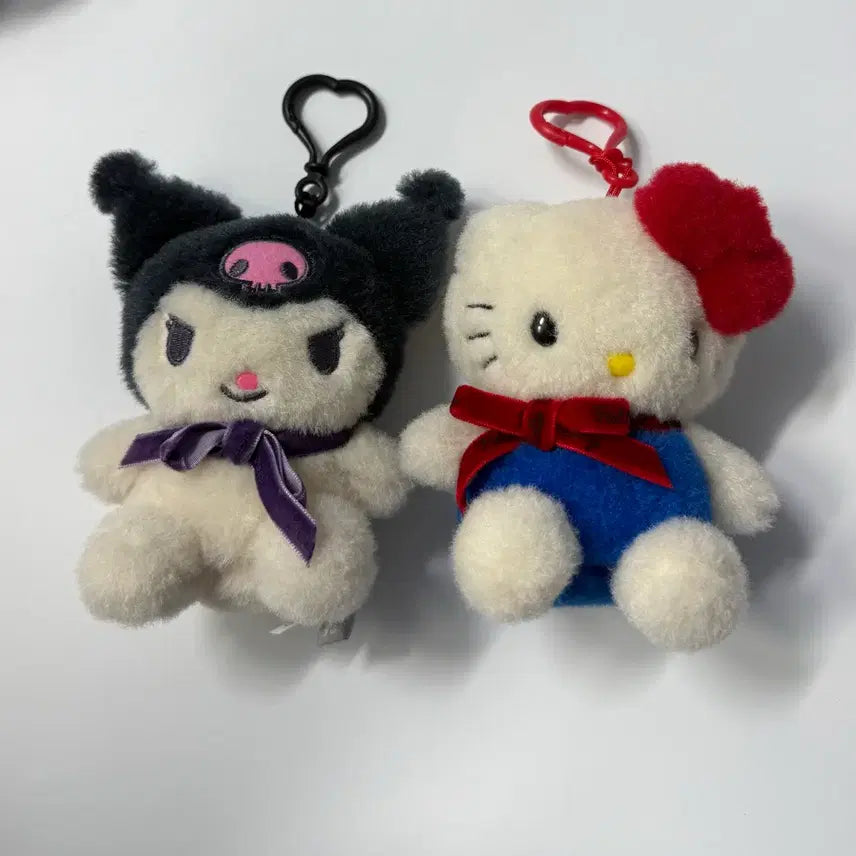 [BUNJANG] Sanrio Kuromi &amp; Hello Kitty Plush Keyring / 산리오 쿠로미 &amp; 헬로키티 인형 키링