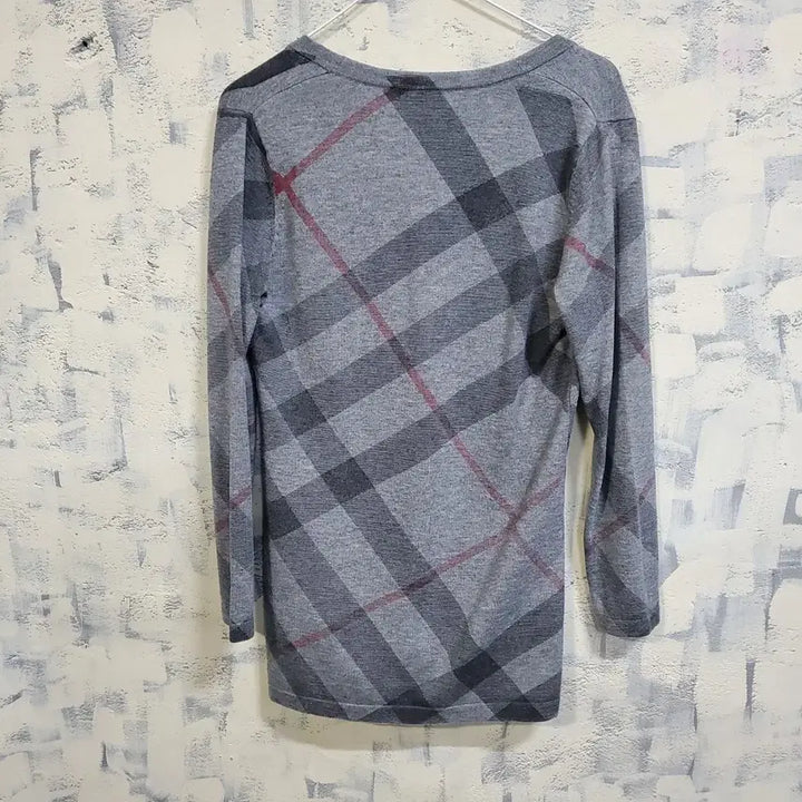 [BUNJANG] Burberry London Check Knit Cardigan / 버버리런던 체크 니트 가디건