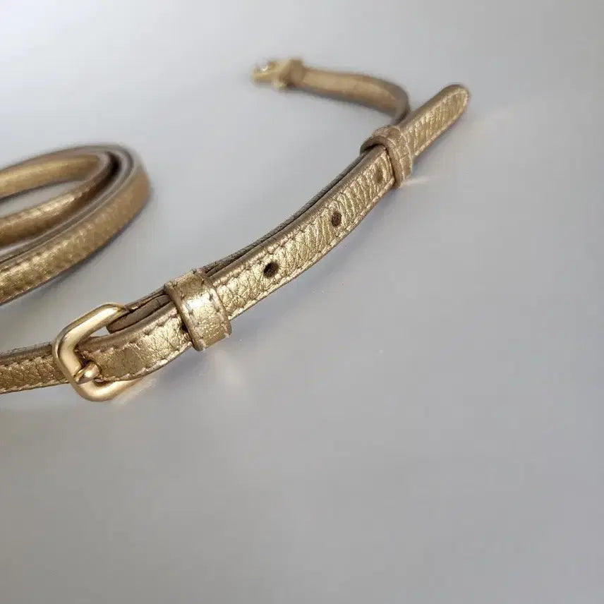 [BUNJANG] Prada Gold Leather Strap for Bag / 프라다정품, 금장 가죽스트랩, 가방용