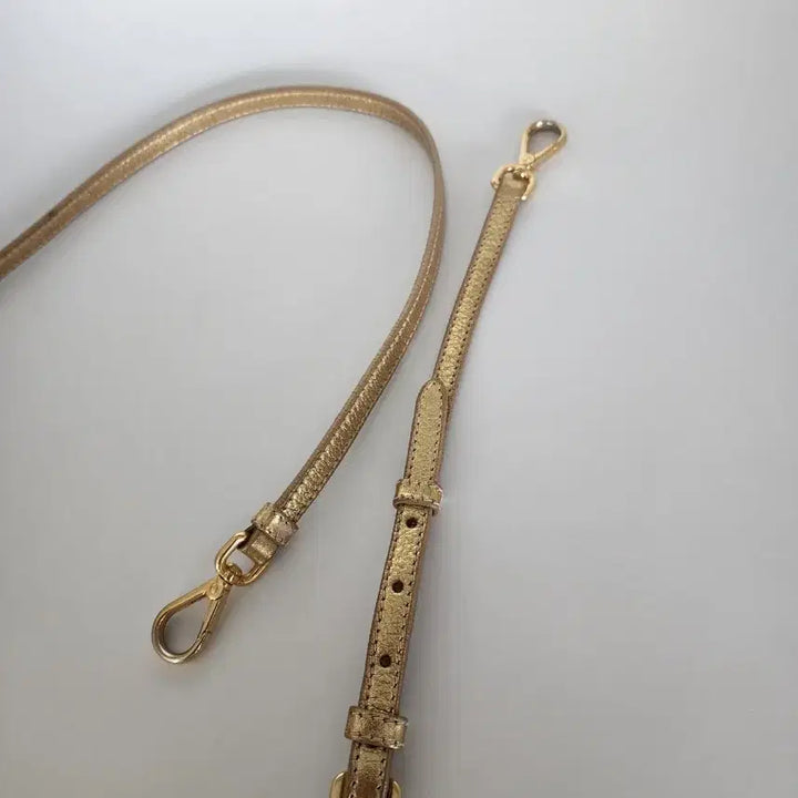 [BUNJANG] Prada Gold Leather Strap for Bag / 프라다정품, 금장 가죽스트랩, 가방용