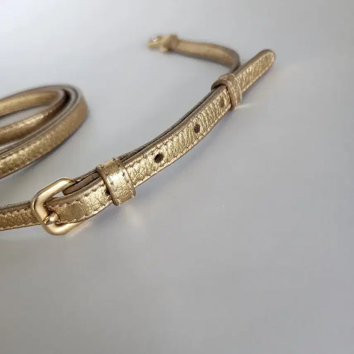 [BUNJANG] Prada Gold Leather Strap for Bag / 프라다정품, 금장 가죽스트랩, 가방용