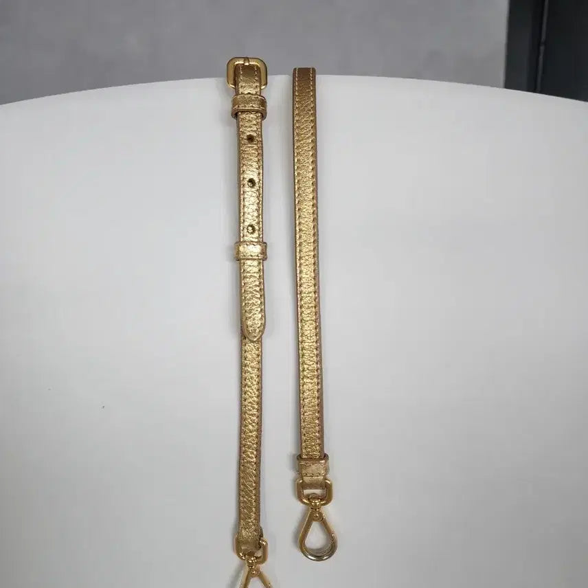 [BUNJANG] Prada Gold Leather Strap for Bag / 프라다정품, 금장 가죽스트랩, 가방용