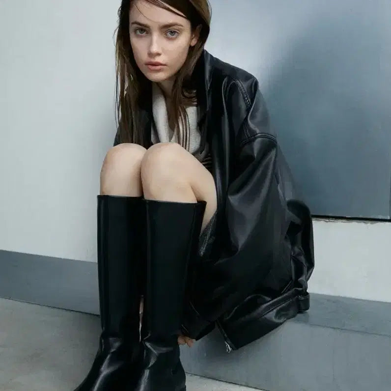 [BUNJANG] Taktroime Basic Flat Long Boots 250 Size / 타크트로이메 베이직 플랫 롱 부츠 250 사이즈