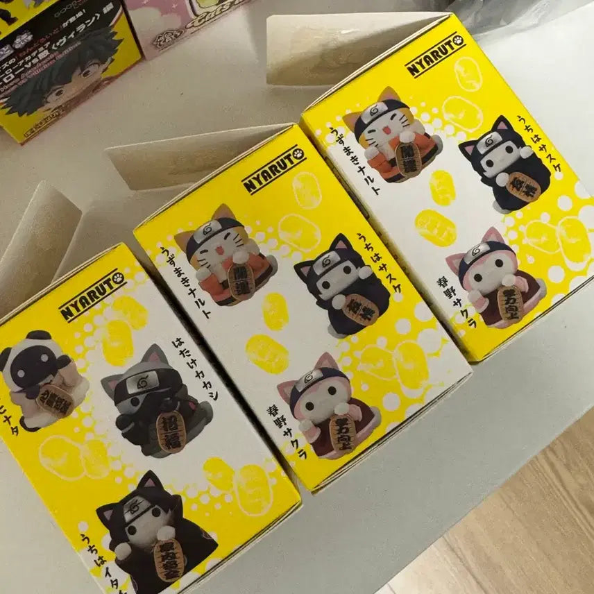 [BUNJANG] Naruto Mega Cat Maneki Neko Kakashi, Sasuke, Hinata Figure Bundle Set / 나루토 메가캣 마네키네코 카카시, 사스케, 히나타