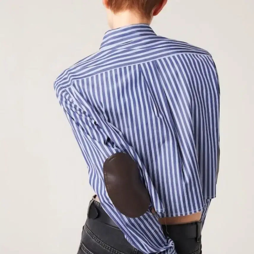 [BUNJANG] Miu Miu Striped Crop Shirt / 미우미우스트라이프  크롭셔츠