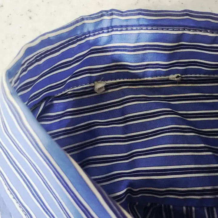 [BUNJANG] Miu Miu Striped Crop Shirt / 미우미우스트라이프  크롭셔츠