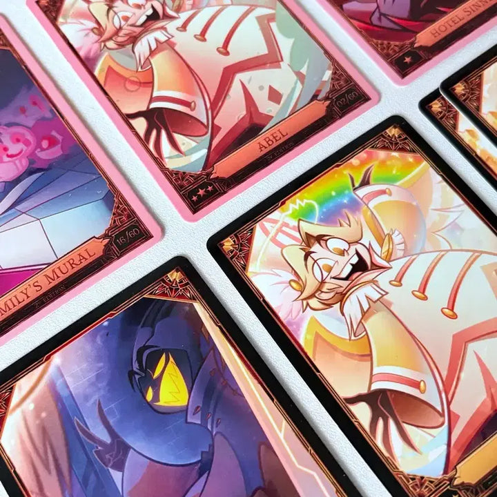 [BUNJANG] Hazbin Hotel Adam, Abel, Emily Card Set / 해즈빈 호텔 아담 아벨 에밀리 천국 핑크 포일 등 카드 22장