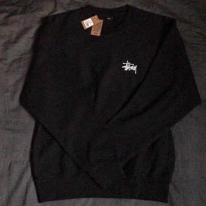 [BUNJANG] Stussy Pigment Dyed Crewneck Sweatshirt (Black, L) / 스투시 피그먼트 맨투맨 블랙 L