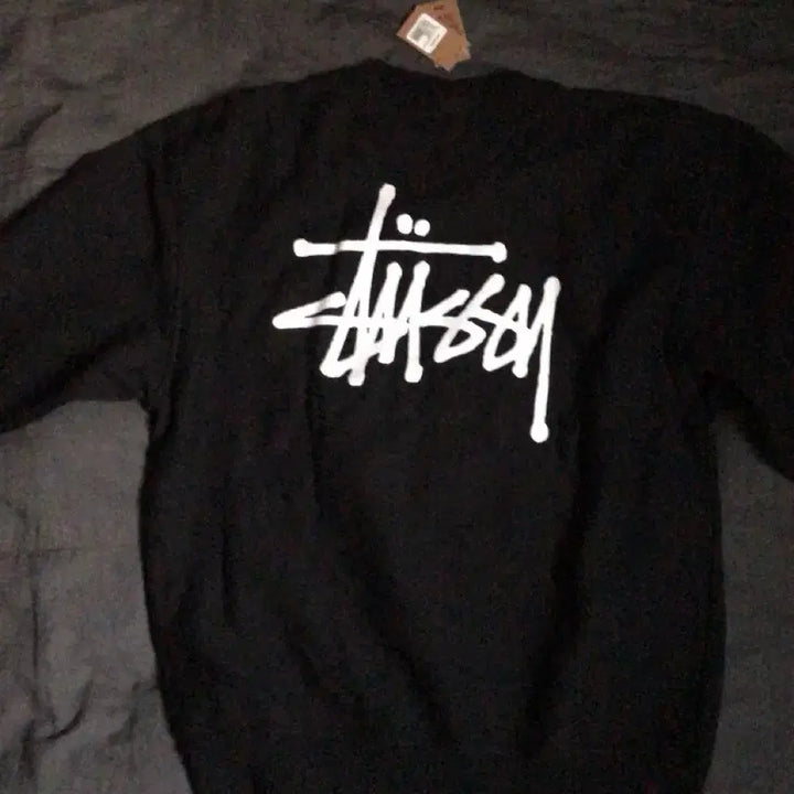 [BUNJANG] Stussy Pigment Dyed Crewneck Sweatshirt (Black, L) / 스투시 피그먼트 맨투맨 블랙 L