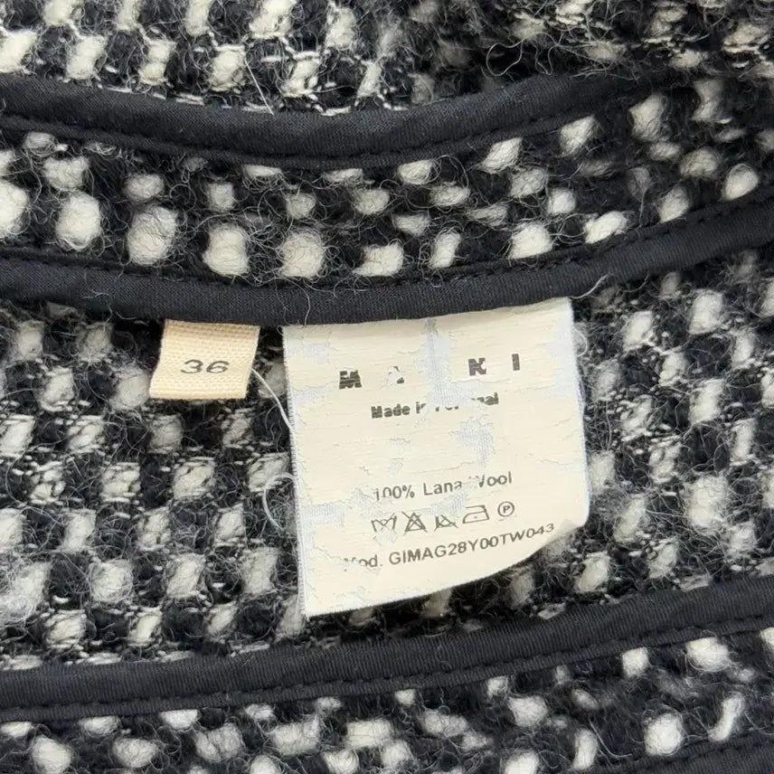[BUNJANG] MARNI Lana Wool Tweed Jacket / 정품 마르니 MARNI 라나울100% 트위드 자켓