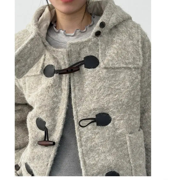[BUNJANG] Local Mansion Boucle Crop Duffle Coat &amp; Wide Pants Set / (코디세트) 로컬맨션 부클크롭더플코트 떡볶이코트 와이드팬츠 미니백벨트