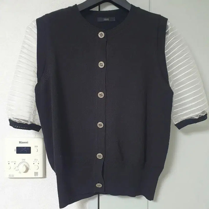 [BUNJANG] Zooc Black Short-Sleeved Cardigan / 주크 반팔 가디건