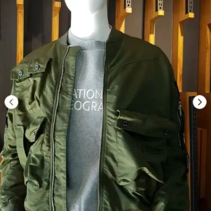 [BUNJANG] National Geographic Leptonic Pocket Point Flight Jacket / 내셔널지오그래픽 렙토닉 포켓 포인트 항공점퍼