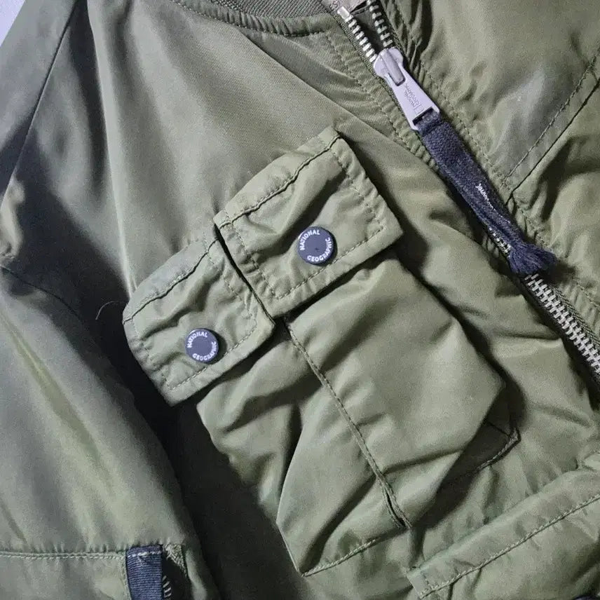 [BUNJANG] National Geographic Leptonic Pocket Point Flight Jacket / 내셔널지오그래픽 렙토닉 포켓 포인트 항공점퍼