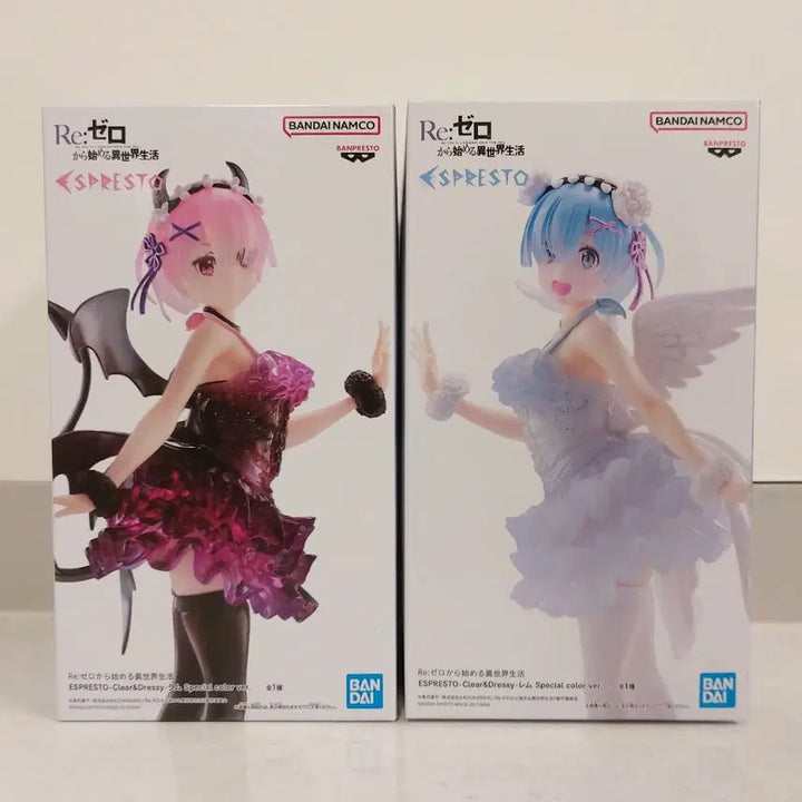 [BUNJANG] Re:Zero Rem &amp; Ram Angel &amp; Devil Figure Bundle Set / 리제로부터 렘람 천사 악마 피규어 미개봉 일괄