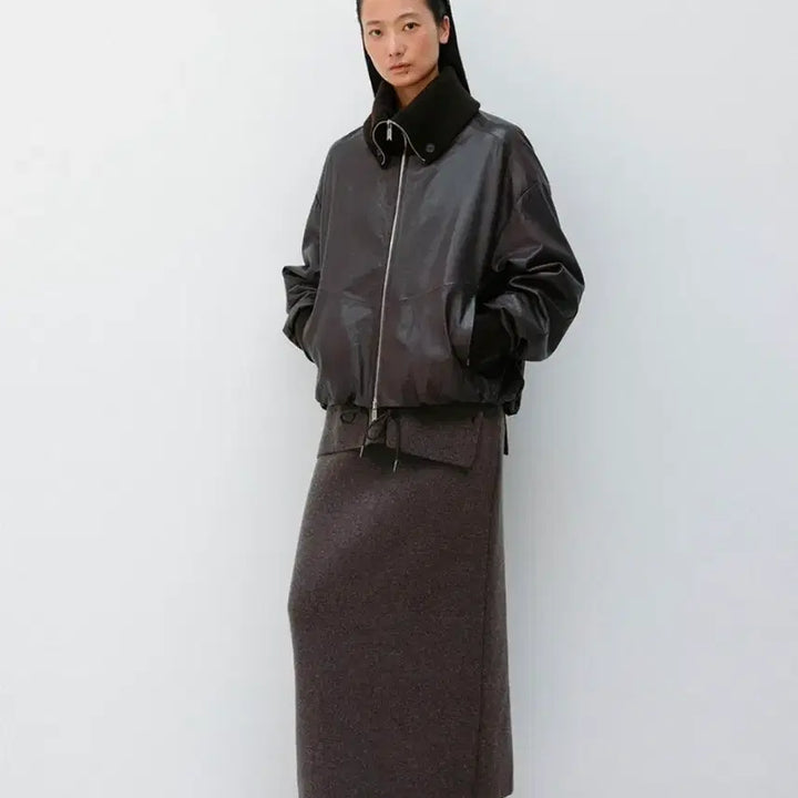 [BUNJANG] Uma Mung Italian Lambskin Leather Jacket / 우마뭉 이탈리안 램스킨 레더자켓 가죽자켓
